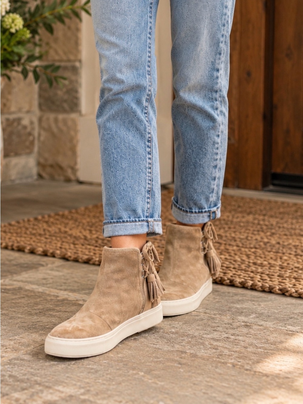 Zara Suede Ankle Booties